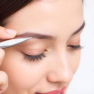 Pinzas para Extensión de Pestañas de Acero Inoxidable con Punta Curva y Acabado Rayado, Herramienta Duradera para Uso en Salón y en Casa - Product Image 6