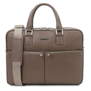 กระเป๋าใส่แล็ปท็อปหนังแท้ทรงบางหรูหราสำหรับผู้ชาย ปี 2025 กระเป๋าเอกสารธุรกิจแบบมีซิป น้ำหนักเบา ขนาด 15 นิ้ว - Product Image 1