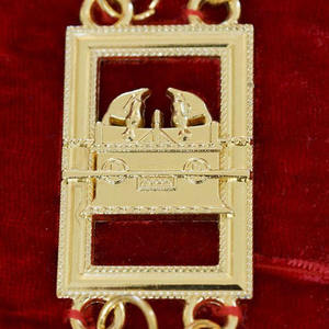 Produit le plus vendu : Collier de cérémonie maçonnique en gros avec chaîne en métal doré de qualité supérieure - Product Image 2