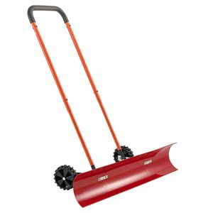 Pelle à neige à roues 37,8, lame inclinée bidirectionnelle, poignée réglable à 90 degrés, plastique durable, pelle d'hiver portable - Product Image 1