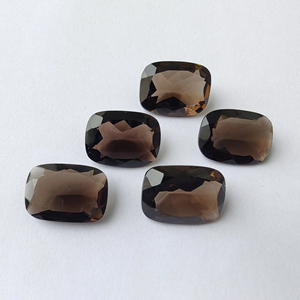 Natural Smoky Quartz Faceted Cut <b>Cushion</b> Shape Calibrated AAA+ Gemstone for Jewelry - Product Image 1