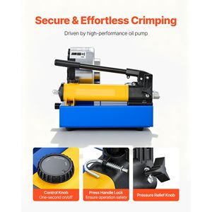 Crimpatrice Idraulica Manuale per Tubi Flessibili - Macchina Crimpatrice ad Alta Pressione con 8 Matrici, Gamma da 0,24 a 1,1 Pollici - Product Image 3