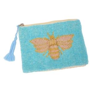 Elegant Flower Embroidery Beaded Coin Bag for Parties & Gifting Beaded Coin Clutch Mini Purse With <b>Zip</b> Closure Fashionable Bag - Product Image 6