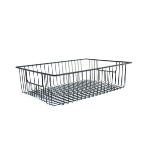 Excellent Design Metal Wire <b>Storage</b> <b>Baskets</b> With Handles Black Finished <b>Rectangle</b> Shape Living Room <b>Storage</b> <b>Baskets</b> - Product Image 1