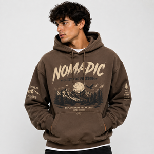 Custom Printed Hoodie <b>Men</b> Oversized Streetwear Graphic <b>Pullover</b> Hoodie Casual Fashion Sweatshirt - Product Image 5