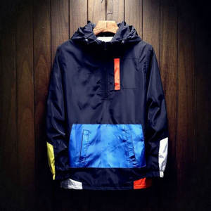 New Men's Breathable Jacket For Men Spring And Autumn Zipper Hooded Windbreaker Long-sleeved Custom Design Windbreaker - Product Image 3