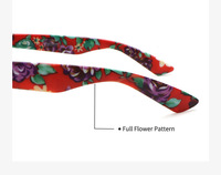 Lunettes de soleil carrées classiques avec monture à motif floral, protection UV, lunettes de mode pour femmes, streetwear, fabrication OEM ODM sur mesure
