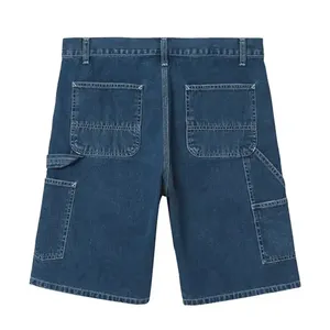 Shorts en jean vintage tendance pour homme, taille haute, avec cordon de serrage, style Bermuda, bleu clair, personnalisables - Product Image 5