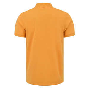 Mens Solid <b>Orange</b> <b>Polo</b> Shirt Short Sleeve Breathable Casual Summer Golf Tennis Wear - Product Image 2