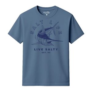 Camiseta de Manga Corta Color Coral para Hombre Salty Shenanigans con Estampado de Tabla de Surf con Diseño de Águila, Corte Regular, Cuello Redondo, Algodón Jersey Informal - Product Image 4
