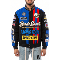 2026 Vente en gros OEM Veste de course respirante grande taille hiver-été en sergé de coton style vintage NASCAR avec broderie intégrale