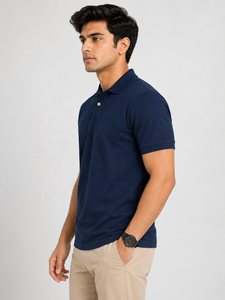 OEM Custom Solid Breathable Knitted Plain Dyed Cotton Short Sleeve Golf <b>T</b>-<b>shirt</b> for <b>Shirt</b> for <b>Men</b> - Product Image 3