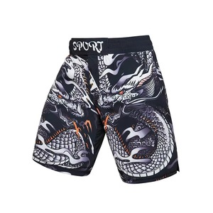 Shorts MMA pour hommes, polyester sublimé, légers, durables, professionnels, pour la salle de sport, la lutte, taille élastique, confortables, entraînement MMA - Product Image 2