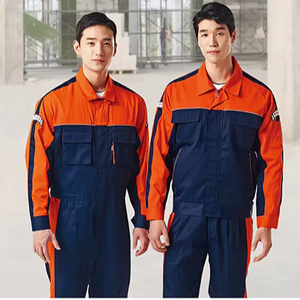 [T-BUC] OEM/ODM Marca Coreana TB-729P Conjunto de Chaqueta y Pantalones de Trabajo Reflectantes de Poliéster y Algodón con Cintura Elástica - Product Image 1