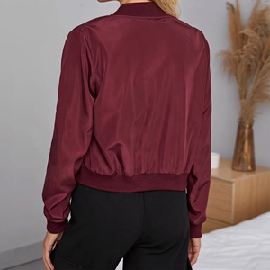 Nouvel arrivage de vestes à fermeture éclair à manches longues à la mode pour femmes blouson en jean personnalisé de créateur élégant pour femmes - Product Image 2