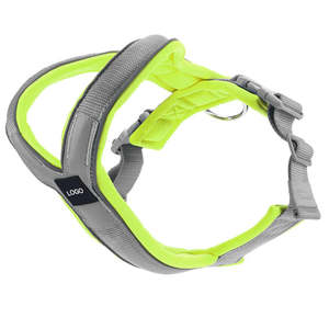 Harnais anti-traction pour animaux de compagnie avec clips avant et arrière, en tissu respirant, confortable et de contrôle efficace pour la promenade, l'entraînement et la course - Product Image 2