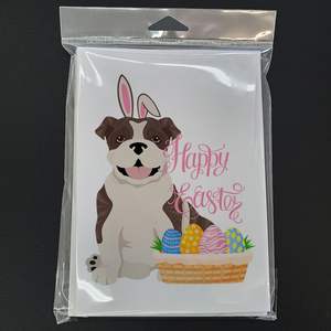 Whimsical Brindle English Bulldog Tarjetas de felicitación de Pascua Paquete de 8 A7 Tamaño 5x7 Tarjetas de notas en blanco con sobres - Product Image 3