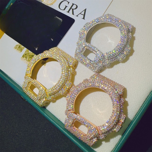 Diamond Tester Approved Moissanite Watch | VVS Luxury Iced Out Skeleton Wholesale - Product Image 3
