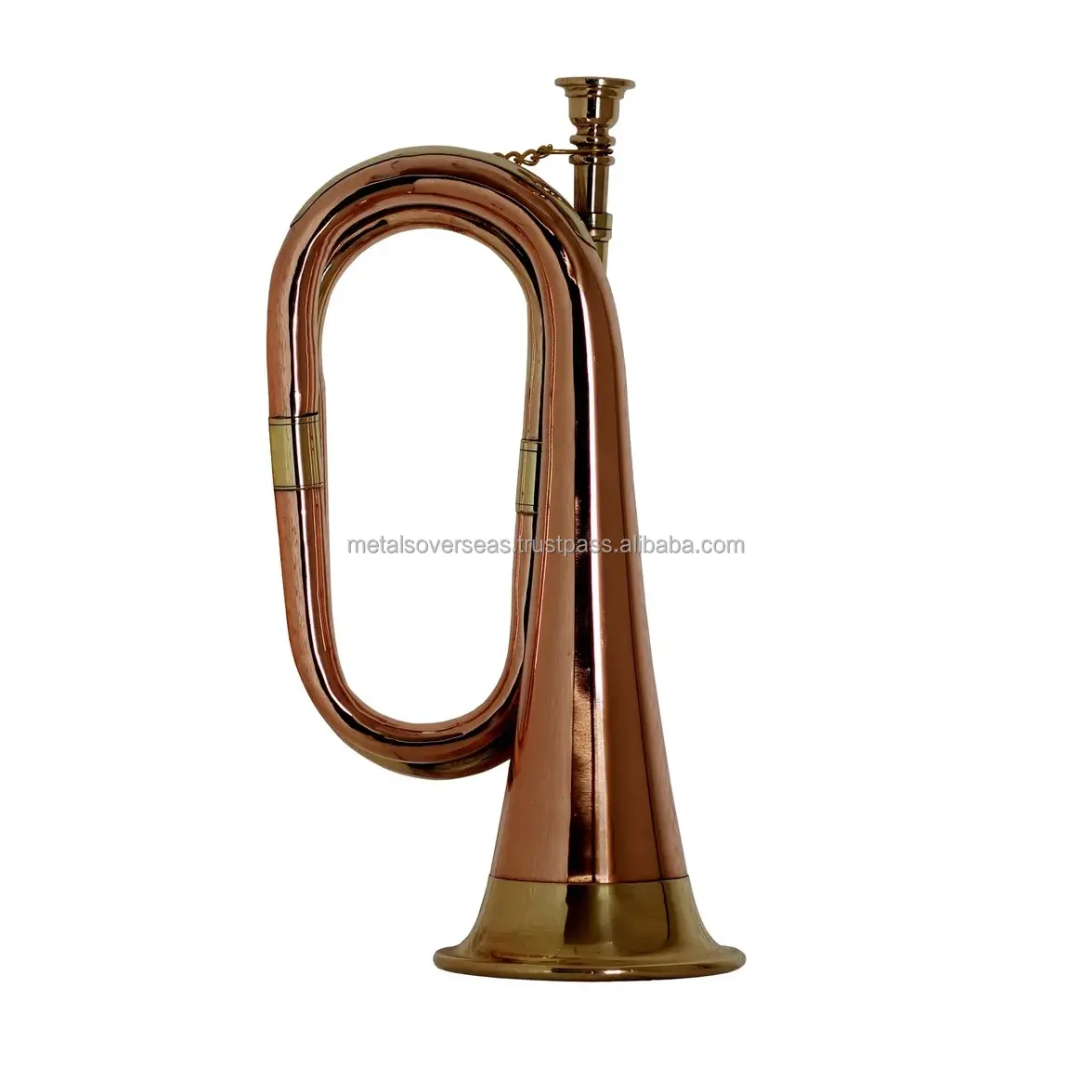 Hot Sale Brass And Copper Blowing Bugle Attack War Command Signal Horn for School Students Practice Indian Musical Brass Horn