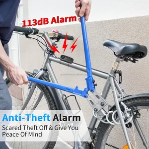 Custom Supported Electric Bicycle Security Anti Theft Alarm Siren Bike Vibration Sensor Alarm With Remote Control