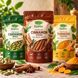 ถุงใส่เครื่องเทศ EcoRev ECO64 แบบพิมพ์ลายตามสั่ง ถุงฟอยล์แบบตั้งได้พร้อมซิปล็อค สำหรับบรรจุผงปรุงรส - Product Image 2