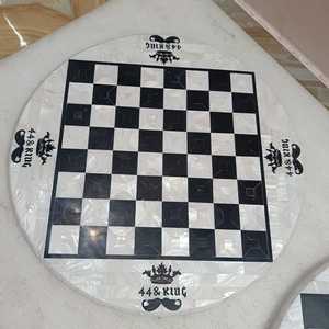 Custom Luxury Round Chess Board Manufacturer Eco-Friendly Polished Marble Decorative Board Game Supplier for Wholesale Export - Product Image 3