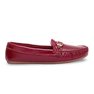 Maroon WN4376 Mocasín Club Vestidos Elegante cómodo Mocasín en rojo oscuro - Product Image 4