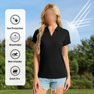 Camisetas Polo Lisas al por Mayor para Mujer, Manga Corta, Productos Más Populares, Ropa Casual de Verano para Dama, Suave y Cómoda - Product Image 4