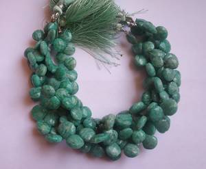 AAA Natural Amazonite Faceted Heart Beads 8.5-9MM Amazonite Gemstone Beads Faceted Amazonite Heart Shape Beads 9 Inch Strand - Product Image 1