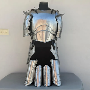 Conjunto de Armadura de Acero Medieval para Caballera, Cuirazos, Hombreras y Brazaletes, Disfraz Histórico para Cosplay y Reenactment - Product Image 1