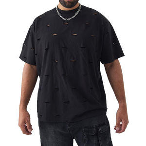 T-shirt Homme Anti-rides Effet Vieilli Qualité Supérieure Vêtement Décontracté Nouveaux Designs Tendance Vente Chaude - Product Image 1