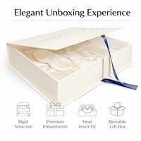 Boîte cadeau rigide en deux parties, personnalisée, de luxe, avec laminage mat et gaufrage, pour pyjamas, lingerie de mariée, chaussettes et vêtements de nuit de mariage