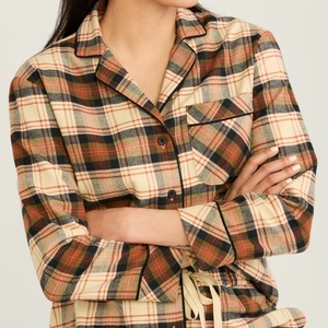 Conjunto de Pijama Térmico de Franela para Mujer, Elegante y a la Moda, con Cintura Elástica, Manga Larga y Pantalones Largos, Personalizable - Product Image 4
