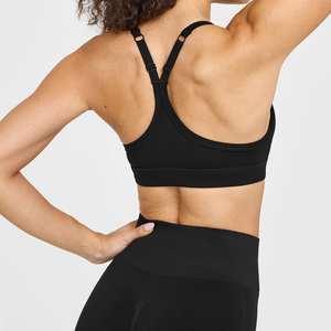 Soutien-gorge de sport sans couture de haute qualité pour femmes, respirant, pour la gym et l'entraînement, avec logo frontal, logo personnalisé, design tendance et sexy - Product Image 4