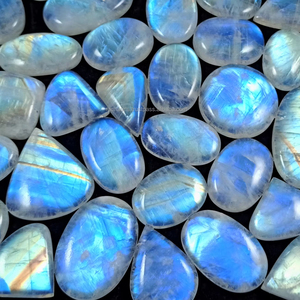 Radha Arts Pierre de Lune Naturelle Blanche de Haute Qualité Cabochon Semi-Précieuse Pierre Gemme Libre 20mm-35mm Lot en Gros du Rajasthan - Product Image 6