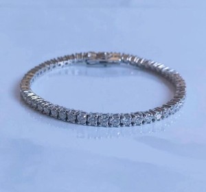 Moissanite Charm <b>Bracelet</b> Sterling Silver White Gold Plated Luxury Sparkling Women's Party Wedding Anniversary Gift Third Party - Product Image 3