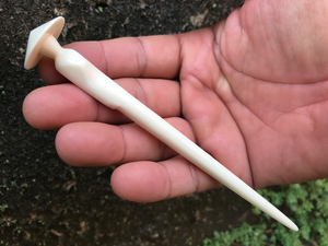 Épingle à cheveux sculptée dans l'os |   Bâtonnet capillaire naturel rustique pour usage quotidien - Product Image 3