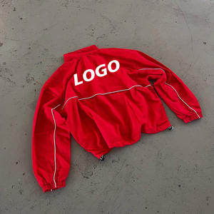 Ensemble coupe-vent léger en satin pour homme : veste, short et pantalon, avec logo personnalisé brodé, coupe-vent, streetwear, survêtement - Product Image 3