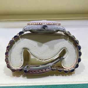 Montre de luxe pour homme en acier inoxydable avec moissanite, pavée de diamants, ton argent, fermoir déployant, bracelet de haute qualité et tendance - Product Image 4