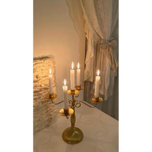 Brass <b>Candelabra</b> 5 Arms Vintage European Style Home Decoration Candle Holder Durable Metal Candle Stand For Wedding Parties - Product Image 6