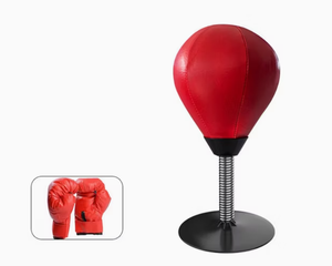PROFIT SPORTS Sac de frappe lourd sur pied en cuir PU, hauteur réglable, pour entraînement de boxe adulte, rouge et noir, avec ballon de vitesse à rebond rapide - Product Image 5