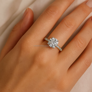 แหวนหมั้นเพชรทรงโซลิแตร์ 6 ก้าน ทองคำ 14k น้ำหนัก 2 กะรัต สี E ความสะอาด VVS-VS ได้รับการรับรองจาก IGI เพชรเลี้ยงในห้องปฏิบัติการสำหรับงานแต่งงาน - Product Image 3