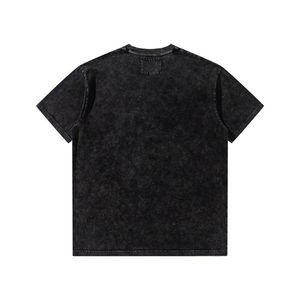 T-shirt homme col rond de haute qualité, effet délavé, couleur personnalisable, design moderne, 100% coton, anti-rétrécissement, prix de gros - Product Image 2
