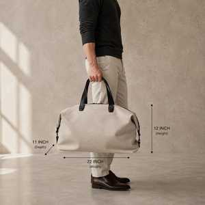 <b>Mens</b> Vintage Canvas Leather Duffel <b>Bag</b> Heavy Duty <b>Travel</b> Weekend Overnight <b>Bag</b> Large Custom Duffle <b>Bag</b> LCDB-0011F - Product Image 2