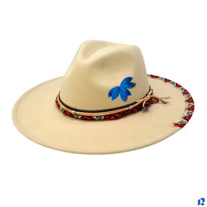 Sombrero Fedora Unisex Vintage de Fieltro Estilo Trilby Boho con Cinturón Trenzado Decorativo, Gorra Casual de Poliéster para Playa, OEM ODM Personalizado - Product Image 3