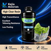 Résine acrylique synthétique liquide haute transparence KEJIA pour imprimante 3D, 1 kg, résistante, souple, faible odeur, compatible avec toutes les imprimantes 3D LCD/DLP
