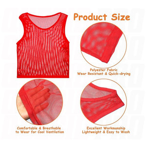 Pinnies Soccer Pennies Breathable Scrimmage Vests Lightweight Team Practice Jerseys for Soccer Basketball <b>Training</b> Quick Dry - Product Image 3