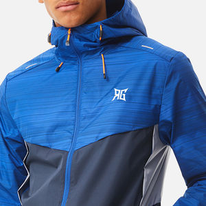 Ensemble de survêtement coupe-vent deux pièces en polyester et nylon avec fermeture éclair pour homme, modèle OEM personnalisé, collection 2025 pour garçons - Product Image 2