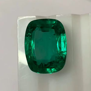 Esmeralda natural facetada, forma de cojín de calidad de vidrio fino, piedra preciosa suelta para la fabricación de joyas. - Product Image 1
