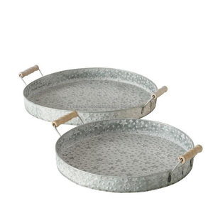 ชุดถาดเสิร์ฟ Blessed Trays รุ่น Ms Hussain International Model MHI 28560 ทำจากเหล็กชุบสังกะสี รูปทรงสี่เหลี่ยมผืนผ้า พร้อมหูจับ สำหรับใช้ในบ้าน - Product Image 5